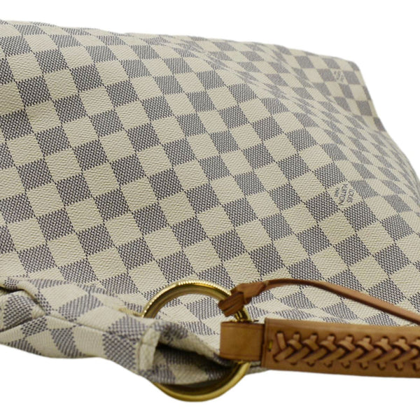 LOUIS VUITTON Artsy MM Damier Azur Hobo Bag White