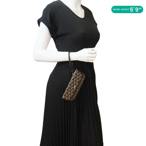 GOYARD Coated Canvas Wristlet Black