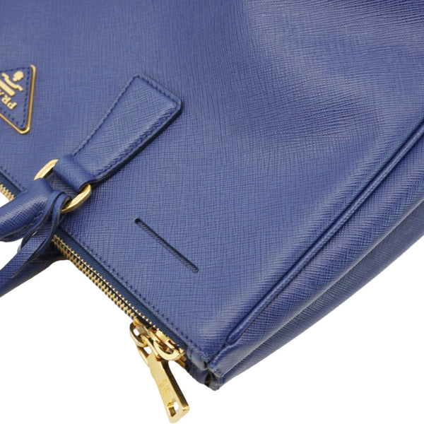 PRADA Galleria Double-Zip Large Saffiano Lux Leather Tote Bag Blue