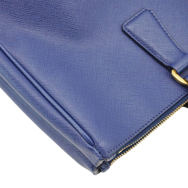 PRADA Galleria Double-Zip Large Saffiano Lux Leather Tote Bag Blue