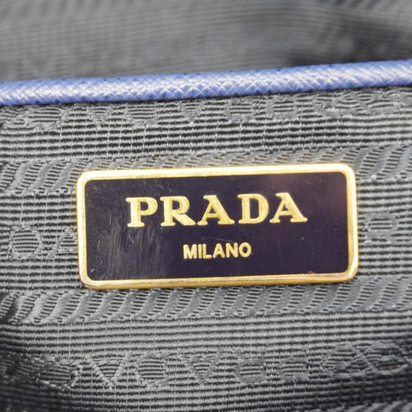 PRADA Galleria Double-Zip Large Saffiano Lux Leather Tote Bag Blue