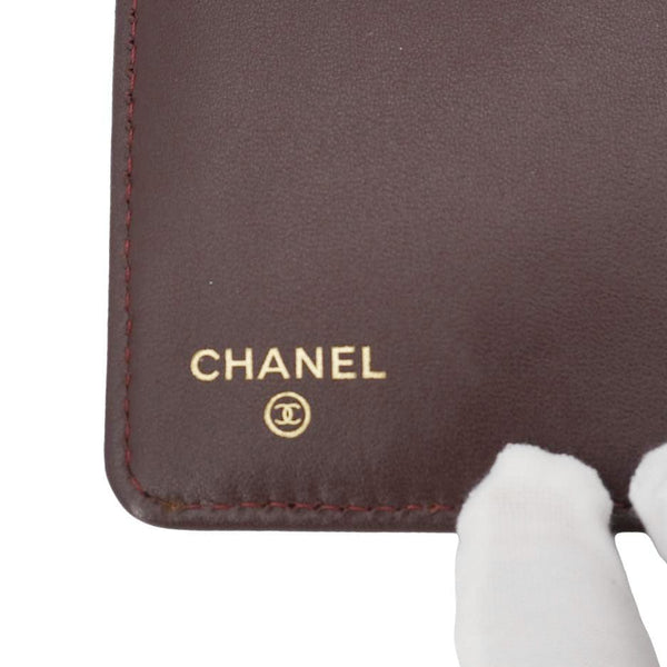 CHANEL Flap Quilted Leather Wallet Black