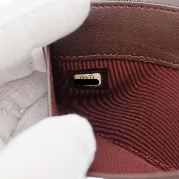 CHANEL Flap Quilted Leather Wallet Black