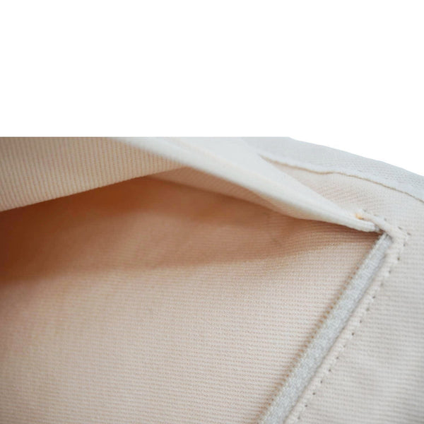 CHANEL Deauville Large Logo printed Canvas Tote Bag Cream