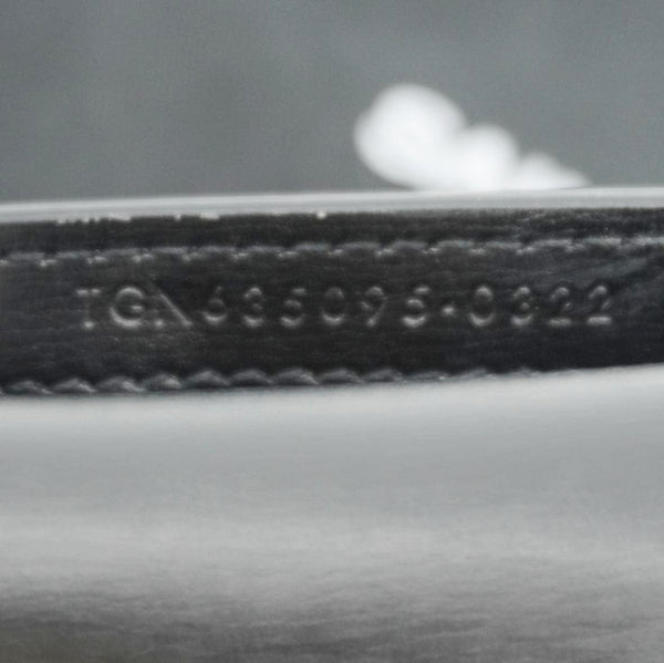 YVES SAINT LAURENT Cassandre Phone Holder Leather Shoulder Bag Black