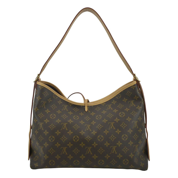 LOUIS VUITTON Carryall MM Monogram Canvas Shoulder Bag Brown