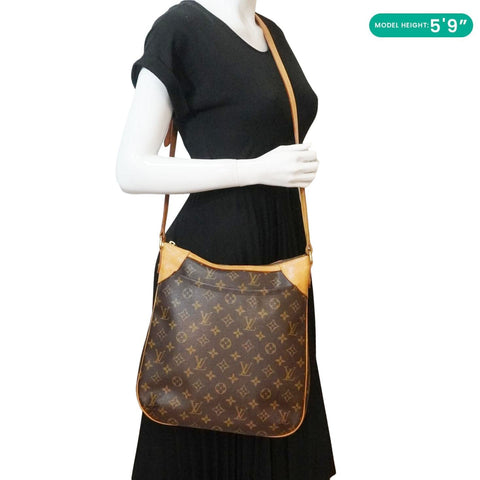 LOUIS VUITTON Odeon Monogram Canvas Shoulder Bag Brown