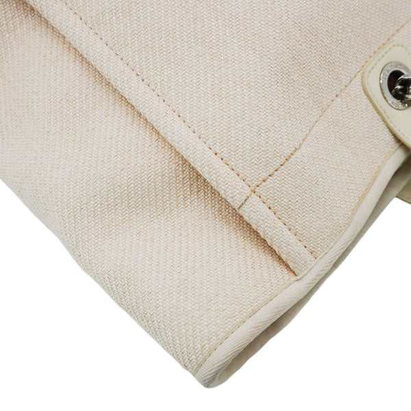 CHANEL Deauville Large Raffia Mixed Fibers Tote Bag Cream