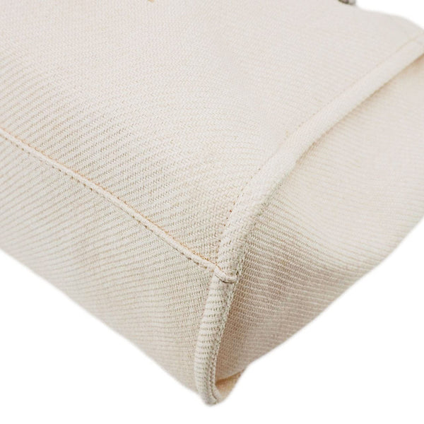 CHANEL Deauville Large Raffia Mixed Fibers Tote Bag Cream