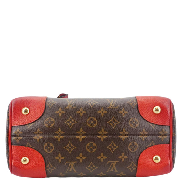 LOUIS VUITTON Retiro NM Monogram Canvas 2Way Bag Red – Bottom View
