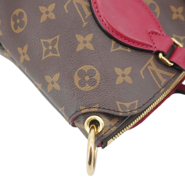 LOUIS VUITTON Flower Zipped PM Monogram Canvas Tote Bag Lie De Vin