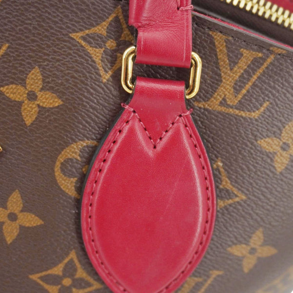 LOUIS VUITTON Flower Zipped PM Monogram Canvas Tote Bag Lie De Vin