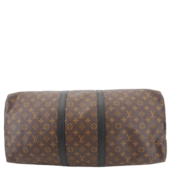 LOUIS VUITTON Keepall Bandouliere 55 Monogram Canvas Travel Bag Black
