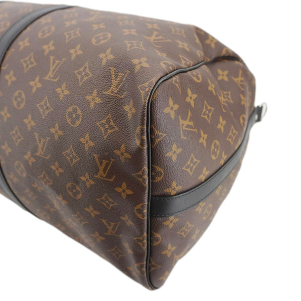 LOUIS VUITTON Keepall Bandouliere 55 Monogram Canvas Travel Bag Black
