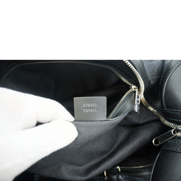 GUCCI Carry-On Large Soft GG Supreme Canvas Duffle Bag Black 478323