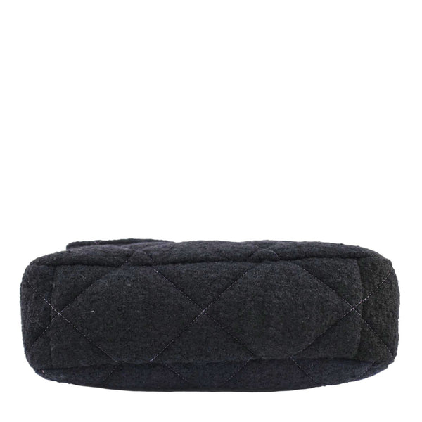 CHANEL 19 Flap Large Quilted Mixed Tweed Shoulder Bag Purple