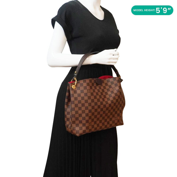 LOUIS VUITTON Graceful PM Damier Ebene Shoulder Bag Brown