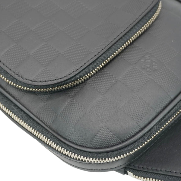 LOUIS VUITTON Avenue Sling Damier Infini Leather Backpack Bag Black
