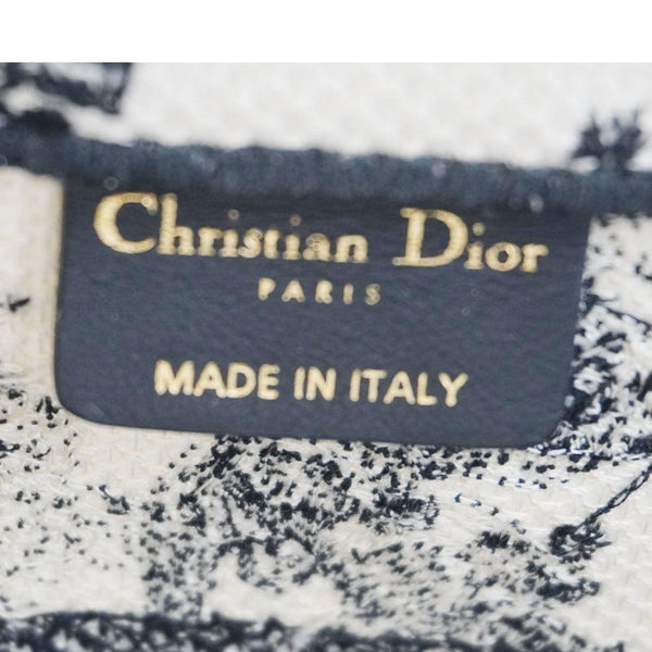 CHRISTIAN DIOR Book Zodiac Embroidery Canvas Tote Bag Latte