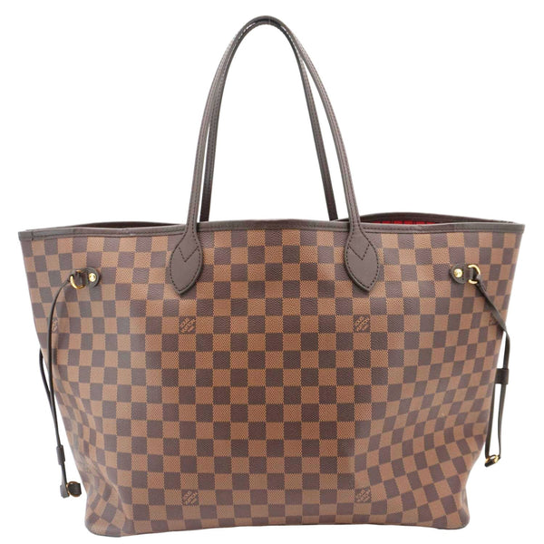 LOUIS VUITTON Neverfull GM Damier Ebene Tote Bag Brown