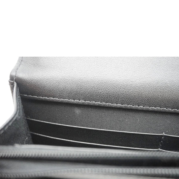 CHANEL Wallet On Chain Quilted Caviar Leather Crossbody Bag Black