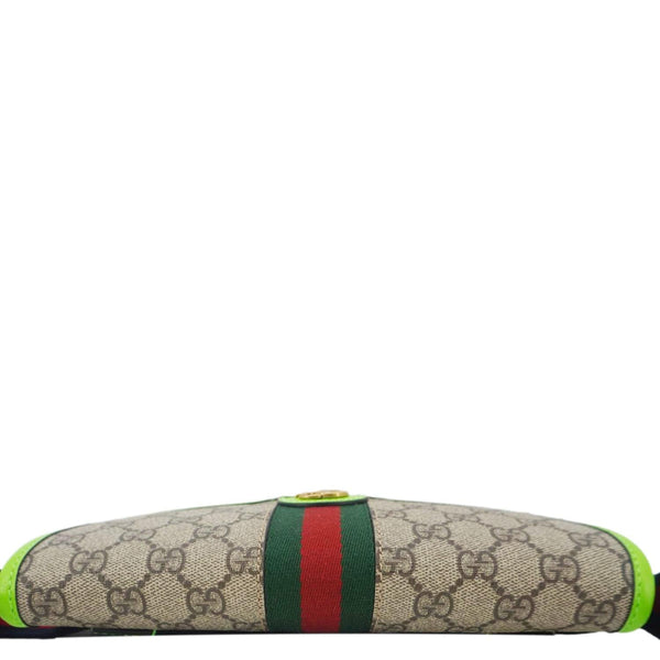 GUCCI Ophidia GG Supreme Canvas Web Belt Bag Neon Green 752597
