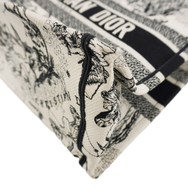 CHRISTIAN DIOR Book Zodiac Embroidery Canvas Tote Bag Latte