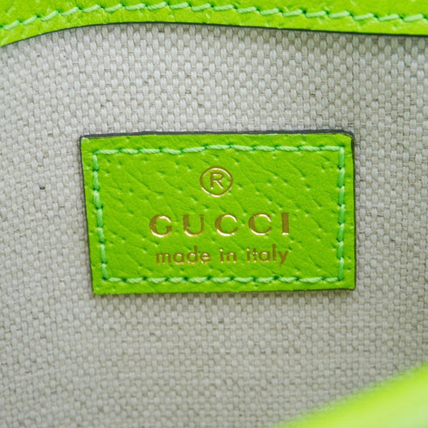 GUCCI Ophidia GG Supreme Canvas Web Belt Bag Neon Green 752597