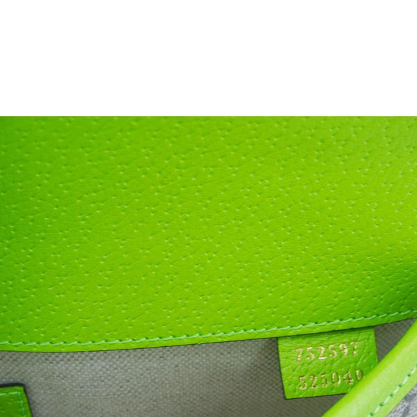 GUCCI Ophidia GG Supreme Canvas Web Belt Bag Neon Green 752597