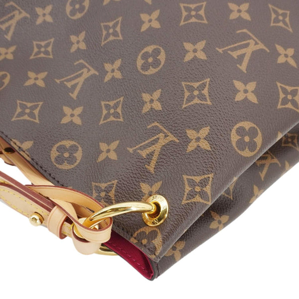LOUIS VUITTON Graceful MM Monogram Canvas Shoulder Bag Brown