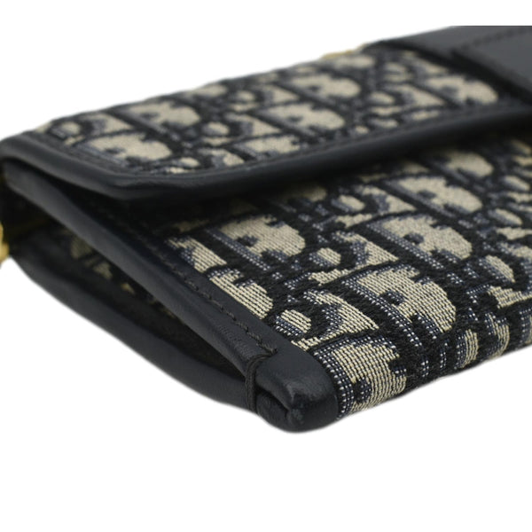 CHRISTIAN DIOR 30 Montaigne Oblique Jacquard Crossbody Clutch Blue