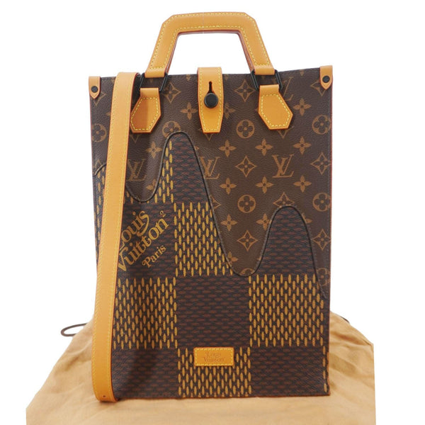 LOUIS VUITTON X NIGO Giant Damier Ebene Monogram Tote Shoulder Bag Brown