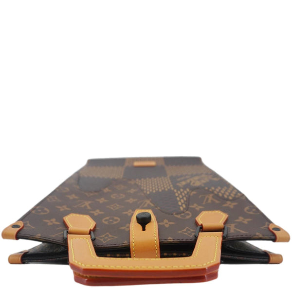 LOUIS VUITTON X NIGO Giant Damier Ebene Monogram Tote Shoulder Bag Brown