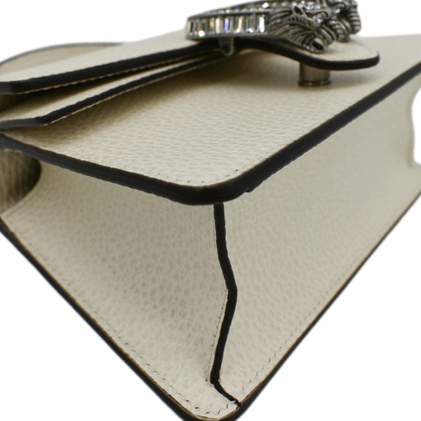 GUCCI Dionysus Mini Leather Top Handle Shoulder Bag Off White 752029