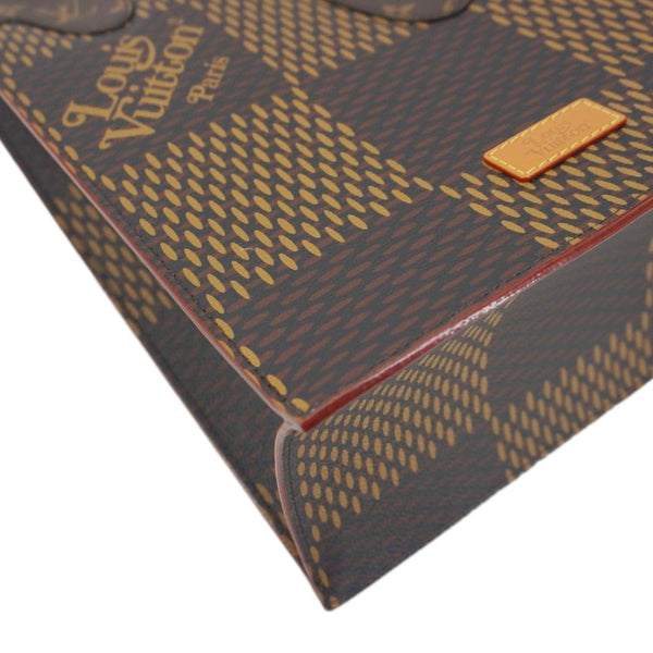 LOUIS VUITTON X NIGO Giant Damier Ebene Monogram Tote Shoulder Bag Brown