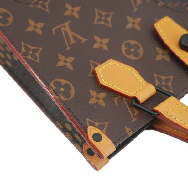 LOUIS VUITTON X NIGO Giant Damier Ebene Monogram Tote Shoulder Bag Brown