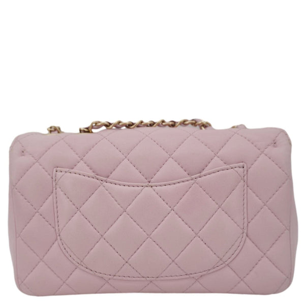 CHANEL Mademoiselle Chic Flap Quilted Lambskin Leather Crossbody Bag Pink