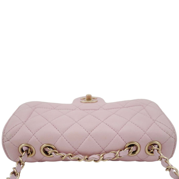 CHANEL Mademoiselle Chic Flap Quilted Lambskin Leather Crossbody Bag Pink