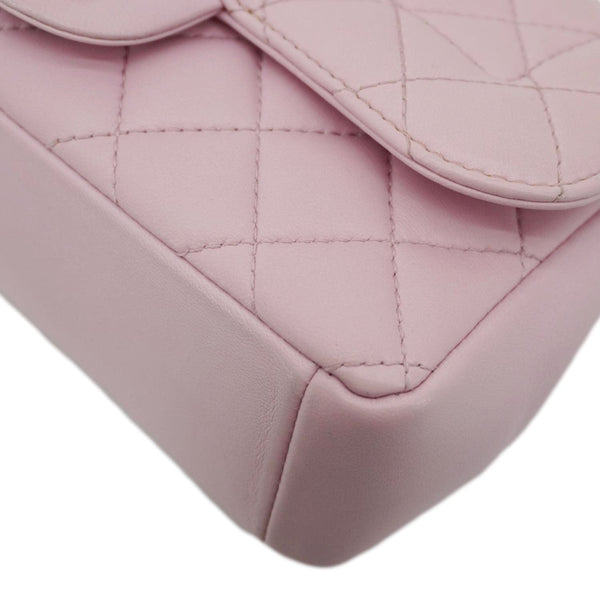 CHANEL Mademoiselle Chic Flap Quilted Lambskin Leather Crossbody Bag Pink