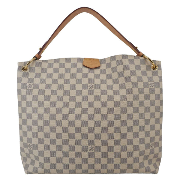 LOUIS VUITTON Graceful MM Damier Azur Hobo Shoulder Bag Rose Ballerine