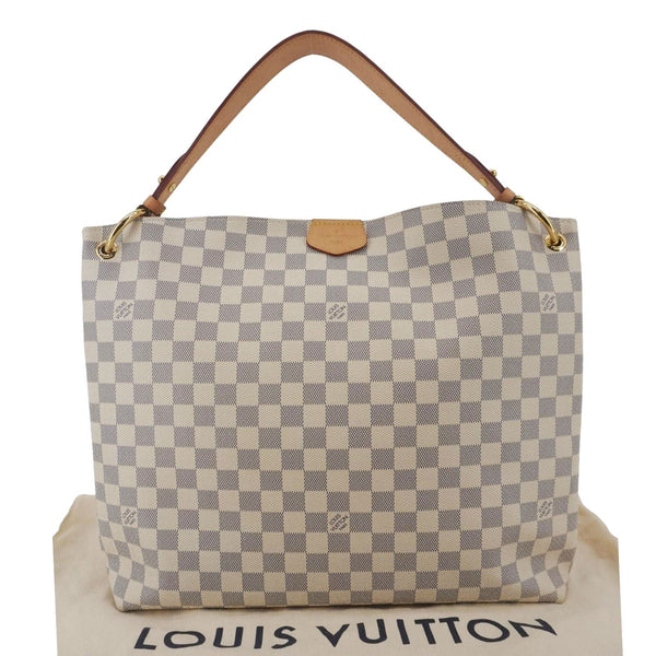 LOUIS VUITTON Graceful MM Damier Azur Hobo Shoulder Bag Rose Ballerine