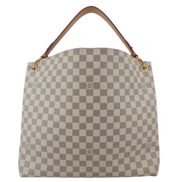 LOUIS VUITTON Graceful MM Damier Azur Hobo Shoulder Bag Rose Ballerine