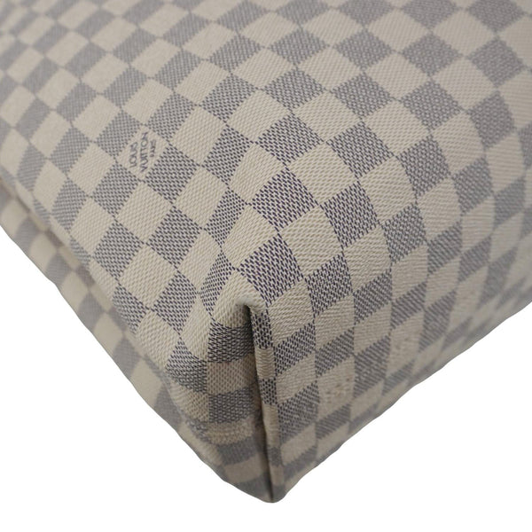 LOUIS VUITTON Graceful MM Damier Azur Hobo Shoulder Bag Rose Ballerine