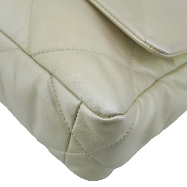 CHANEL Iridescent 19 Flap Calfskin Quilted Leather Shoulder Bag Metallic Gold