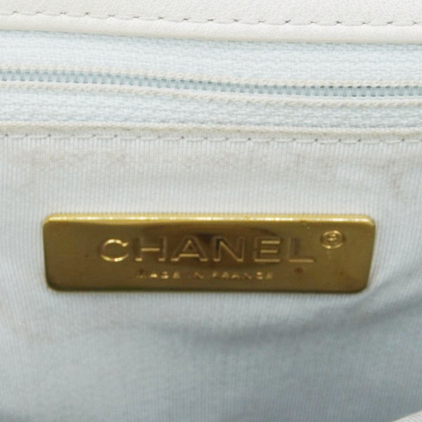 CHANEL Iridescent 19 Flap Calfskin Quilted Leather Shoulder Bag Metallic Gold