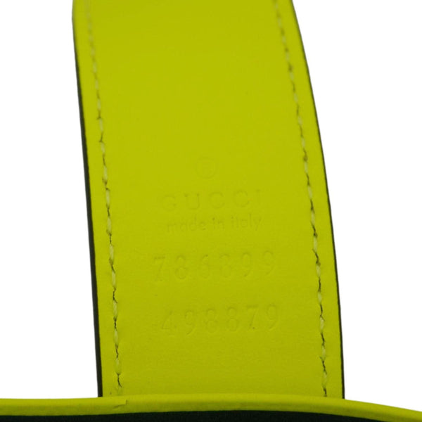 GUCCI Ophidia Medium GG Supreme Canvas Tote Bag Neon Yellow 786899