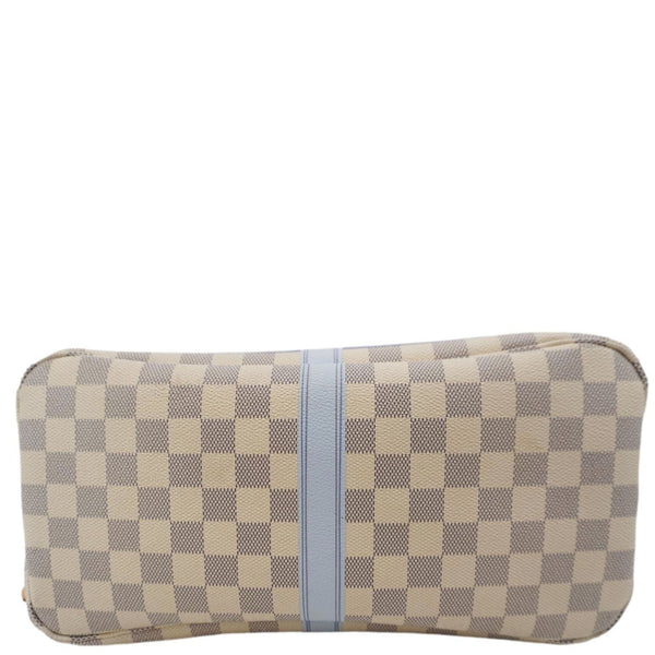 LOUIS VUITTON Neverfull Summer Trunk Damier Azur Shoulder Bag White
