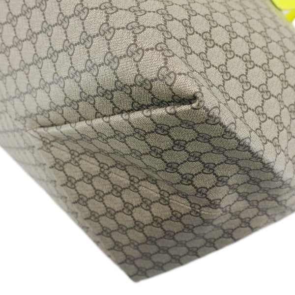 GUCCI Ophidia Medium GG Supreme Canvas Tote Bag Neon Yellow 786899