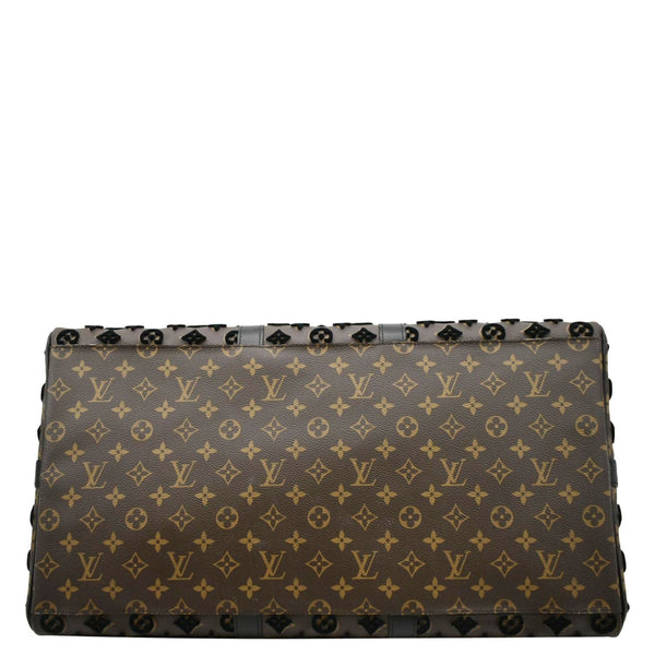 LOUIS VUITTON Keepall Triangle 50 Monogram Tuffetage Travel Bag Black
