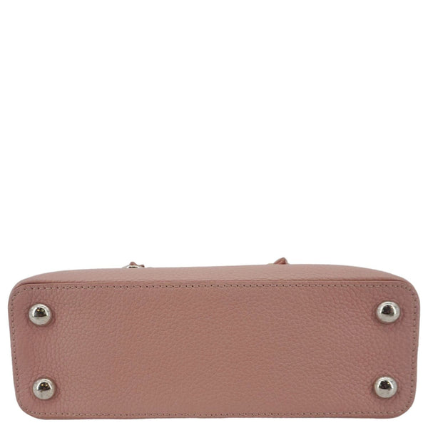 LOUIS VUITTON Capucines BB Mechanical Flowers Taurillon Leather Crossbody Bag Pink